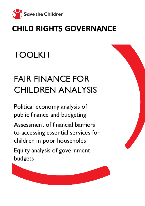 Child Rights Governance Toolkit: Fair finance for children analysis